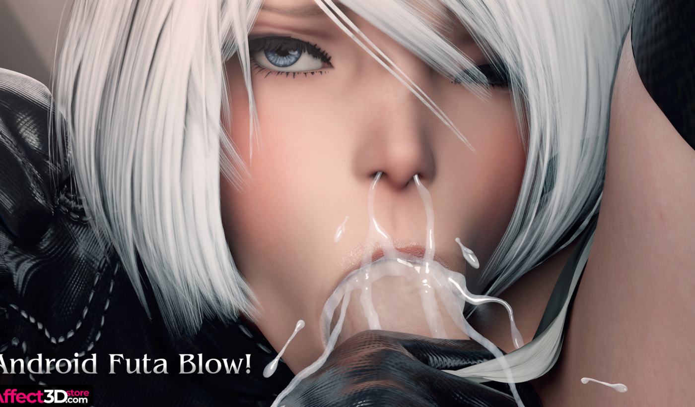 Android Futa Blow! by Red404 - 3D Porn Set - Futa cum leaking from nose and mouth