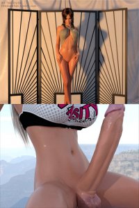 One is a render of a beautiful girl, one that I turned out to be rather proud of. The other is a test render of a big boner. Guess which one got shared more? :P