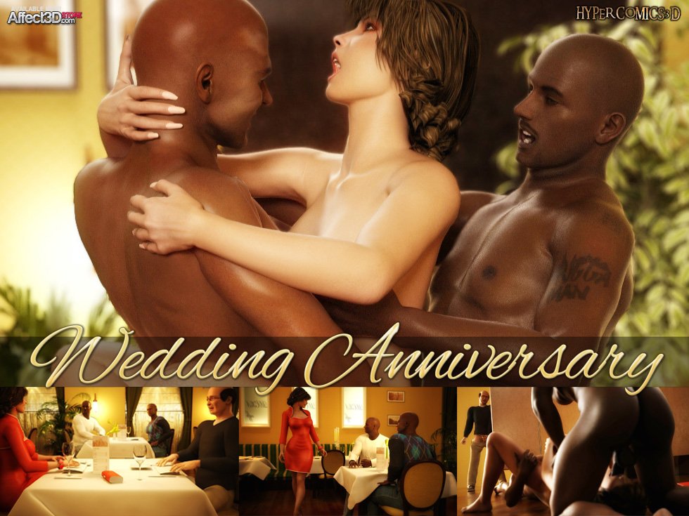 Wedding Anniversary, or making a Cuckold with two big black cocks! Watch the trailer!