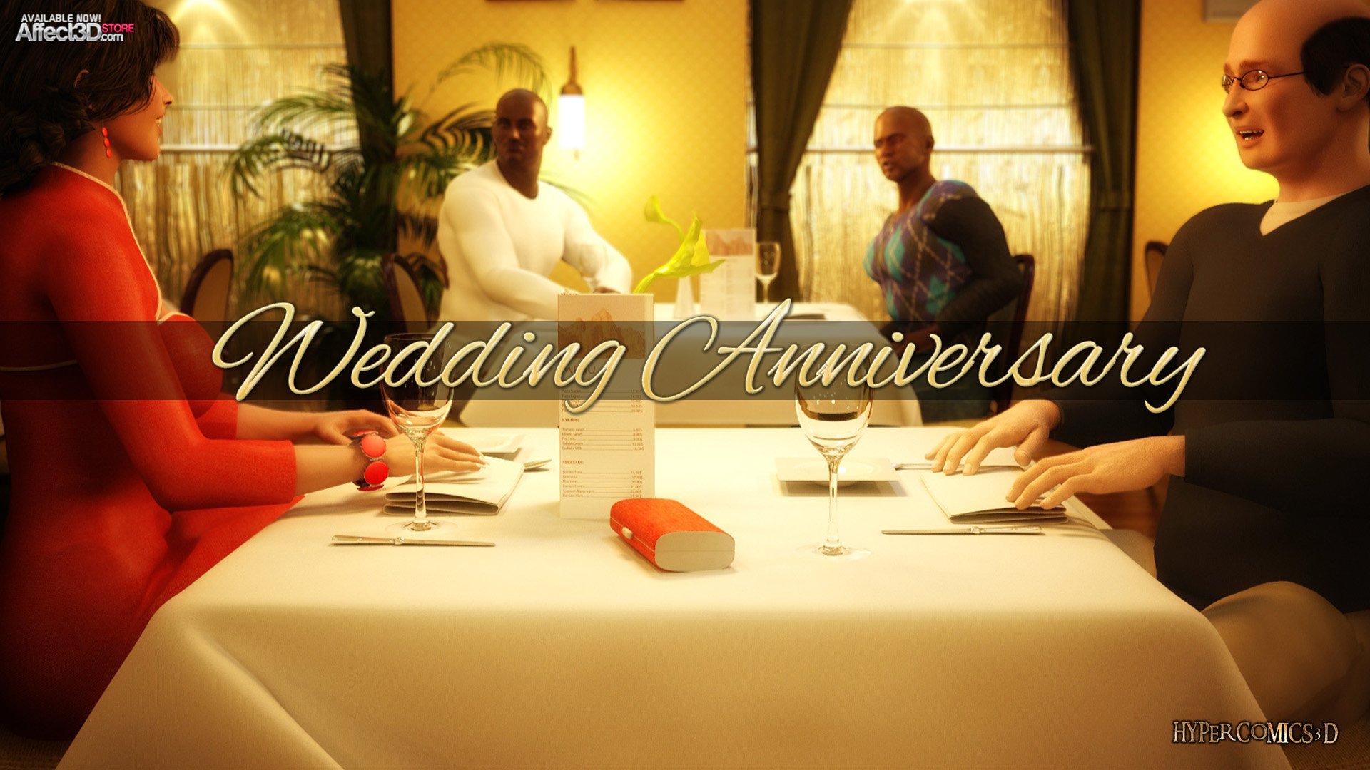 Wedding Anniversary, or making a Cuckold with two big black cocks! Watch the trailer!