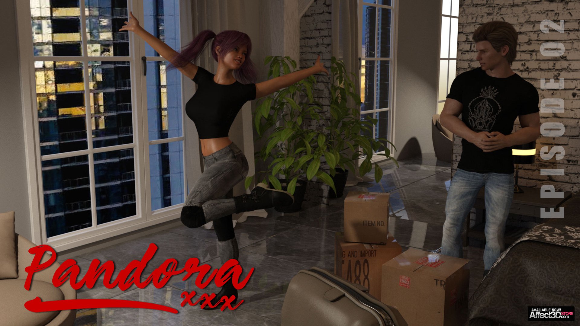 New from Sexy3DComics! Pandora: Episode One and Two! FREE Download!