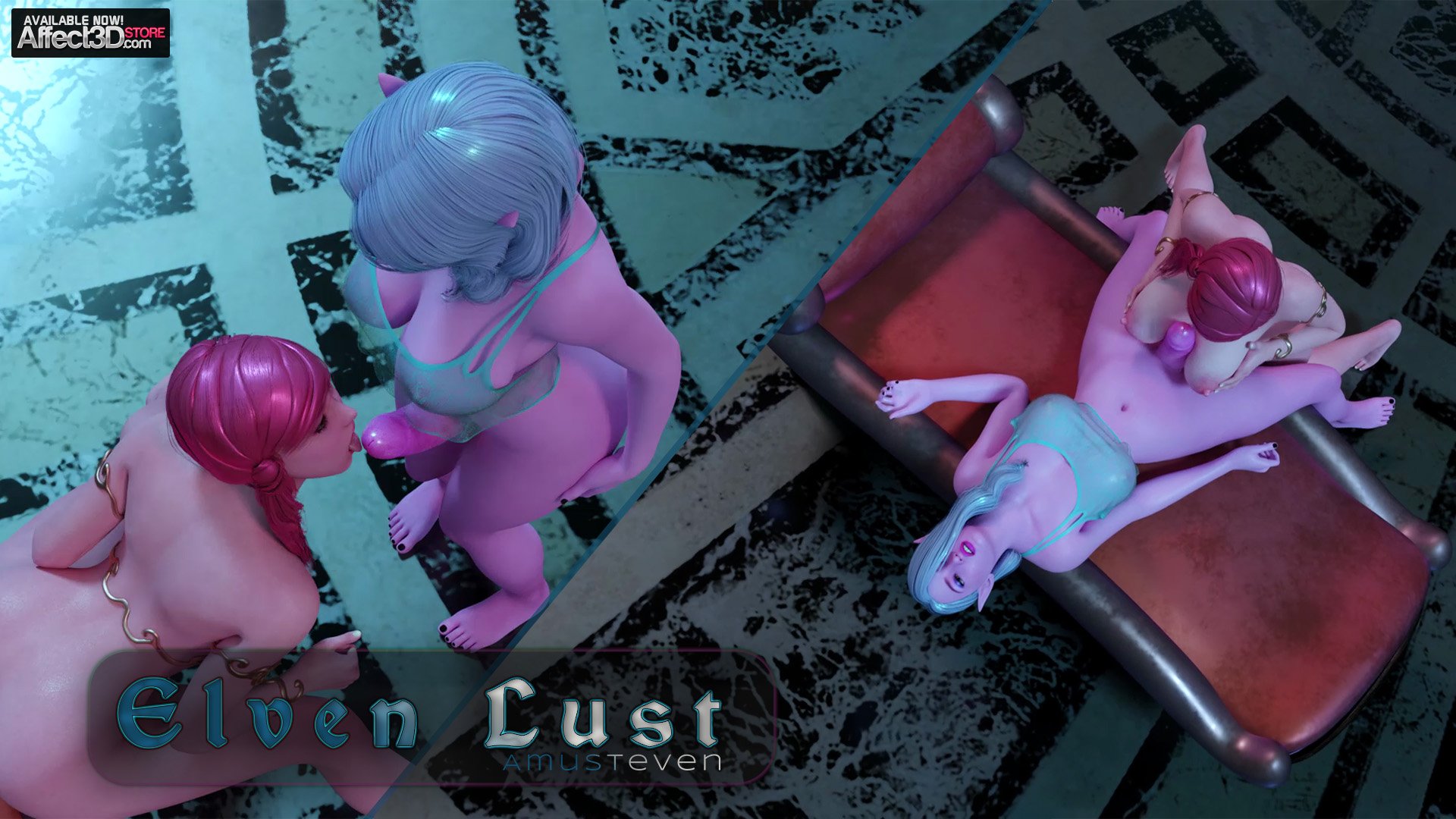 Watch Elven Lust! Futanari Animation from Amusteven!