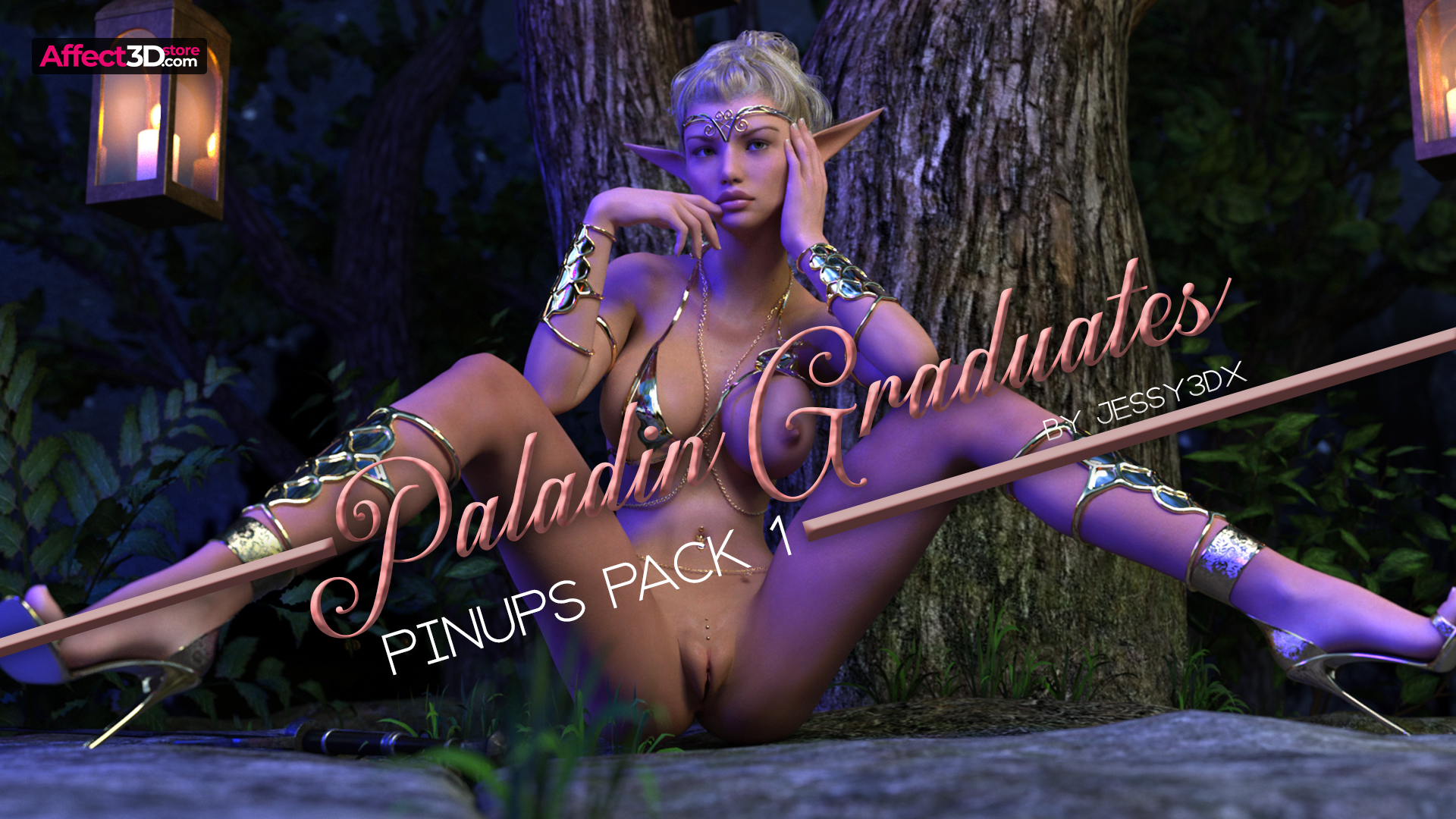 These Sexy Elves Show All In Paladin Graduates: FREE Pinups Pack 1 -  Affect3D.com