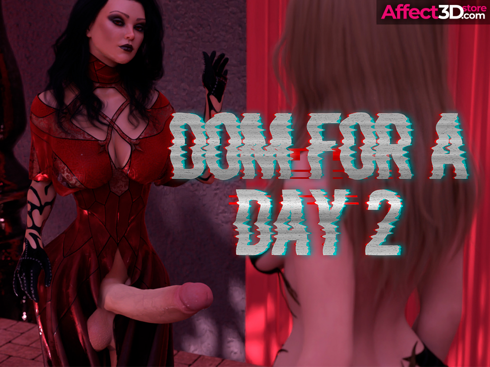 Dom For A Day 2 by Eris3D - 3D Porn Comic - Huge futa cock vampire in front of futanari