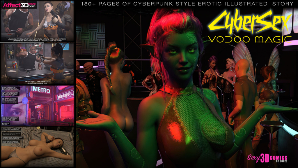 Cybersex: Voodoo Magic by Sexy3DComics - 3D Porn Comic - Scantily clad woman