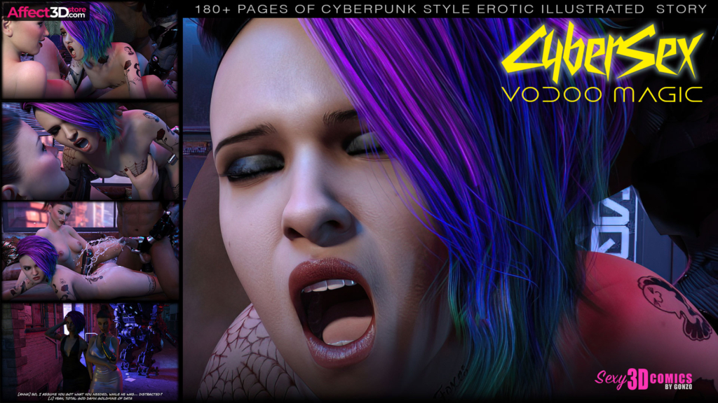 Cybersex: Voodoo Magic by Sexy3DComics - 3D Porn Comic - Woman moaning as she's fucked