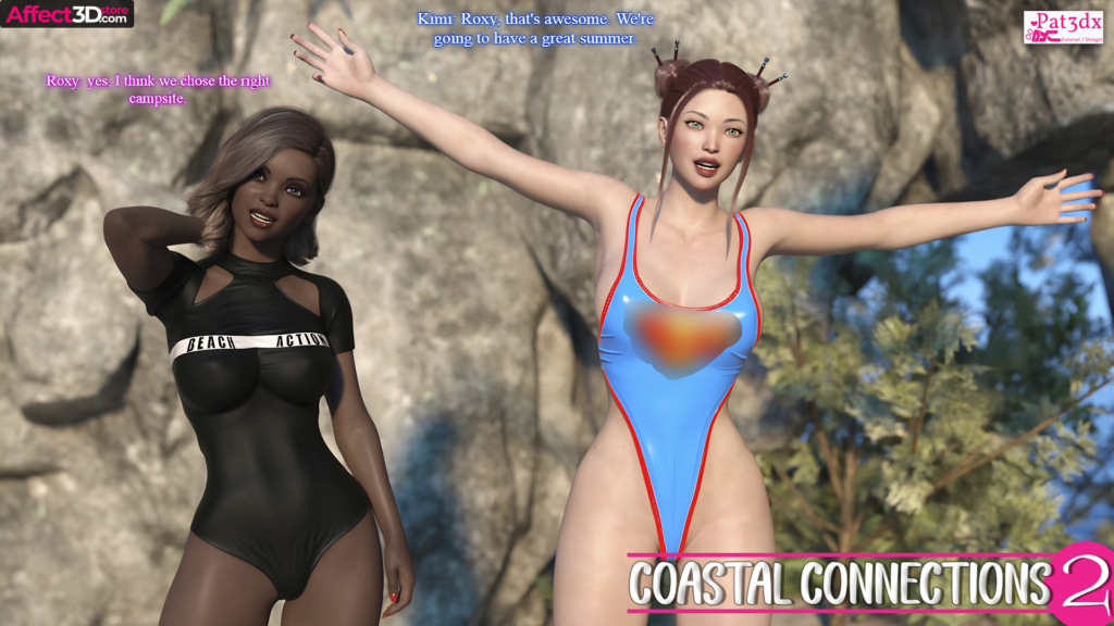 coastal connections 2 - new 3d porn comic by Pat - two horny babes enjoying their vacation