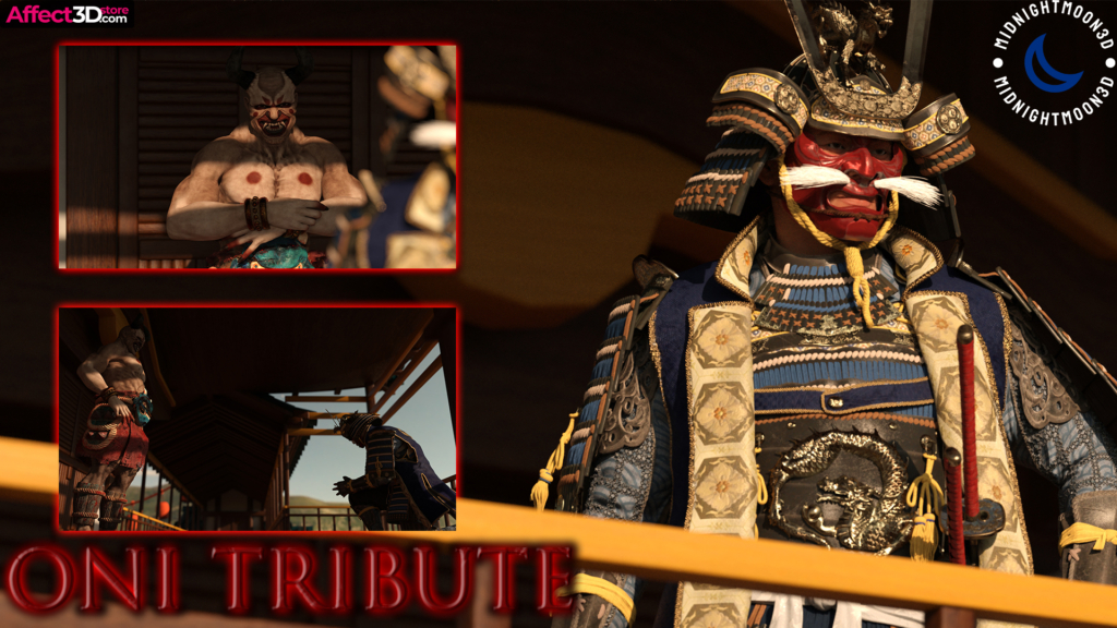 Oni Tribute - 3d porn comic by MidnightMoon3D - Shogun awaits the arrival of demon general