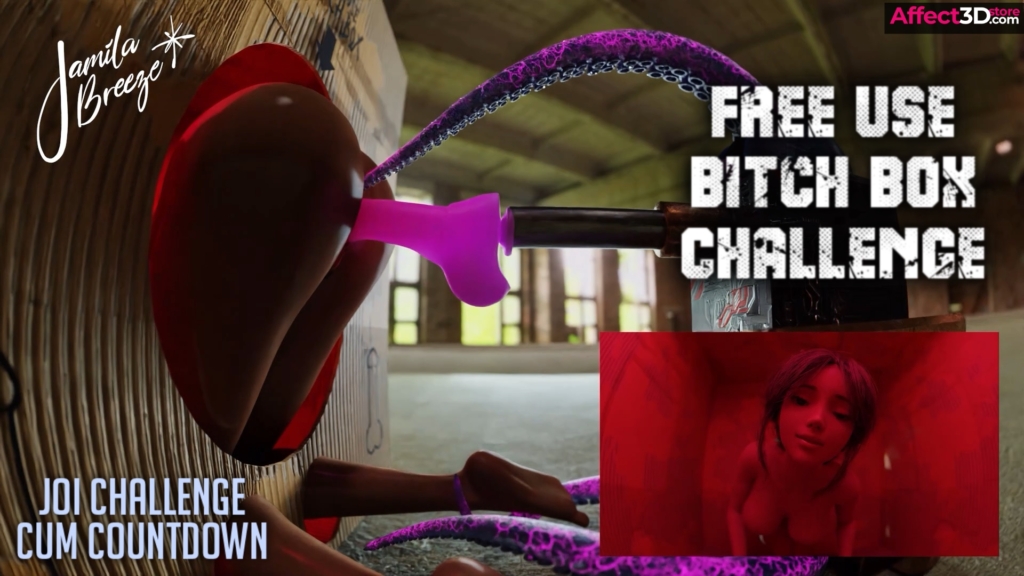 Free Use - Bitch Box Challenge by Jamila Breeze - 3D Porn Animation - Babe fucked in both holes while in a box