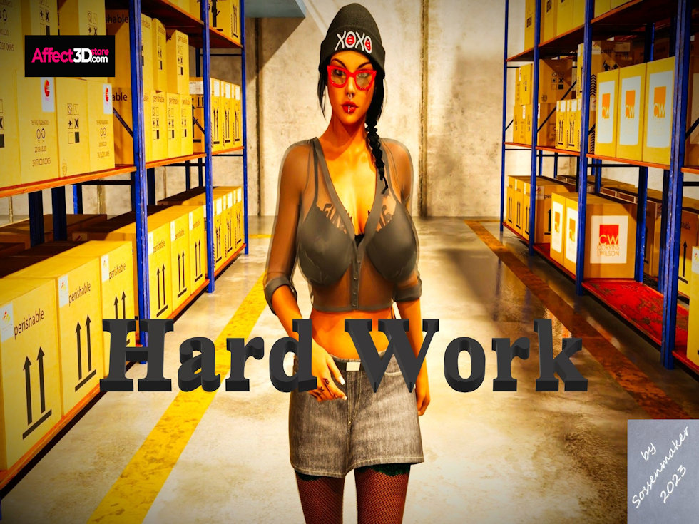 Hard Work - 3D porn comic by Sossenmaker - busty babe starting off the workday