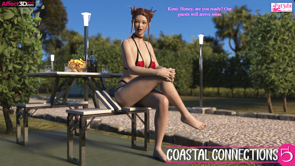 Coastal Connections 5 - 3d futanari comic by Pat - horny babe waiting girlfriend on campsite
