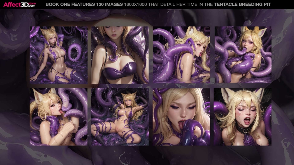 Tentacle Pit 1 - double 3d porn release by GonzoStudios - horny fox girl showing how naughty and horny she is 