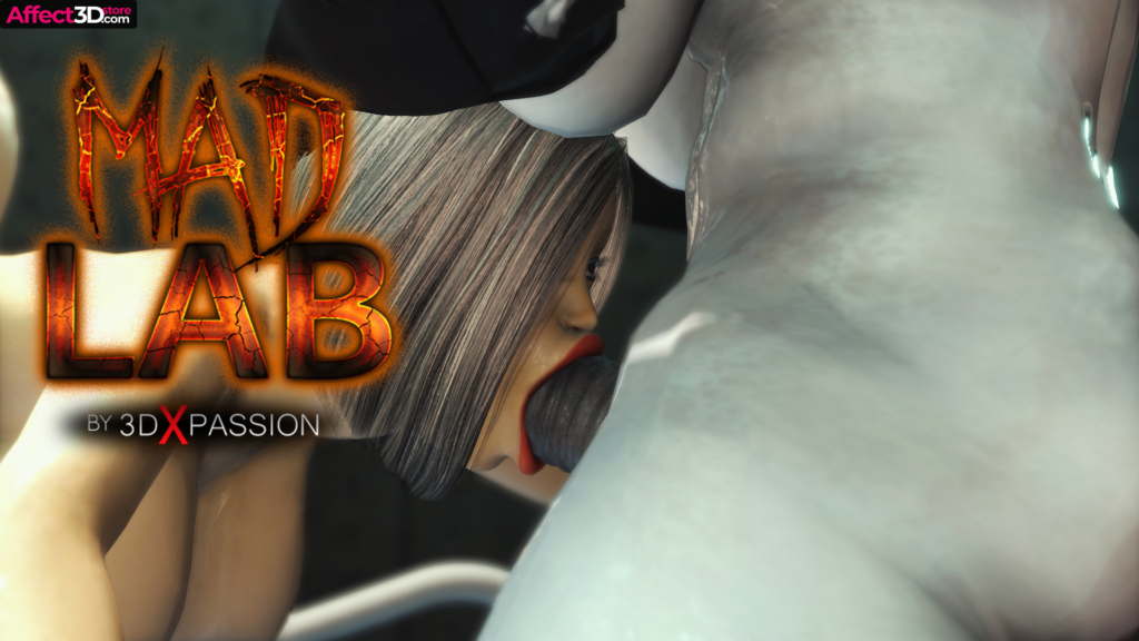 Mad Lab - 3d porn animation by 3dxpassion - busty babe sucking on massive cock