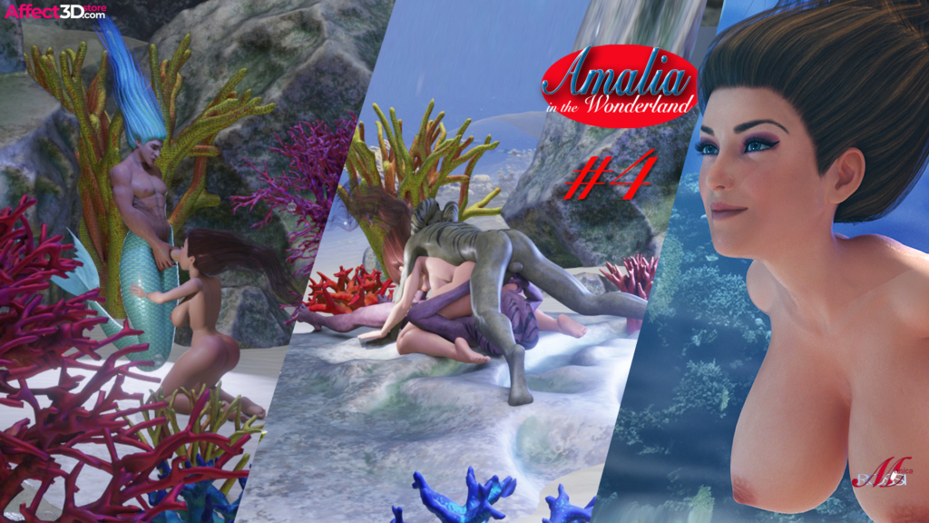 Amalia in Wonderland #4 by MONICA ROSSI - 3D Animated Porn - Railed by monsters underwater