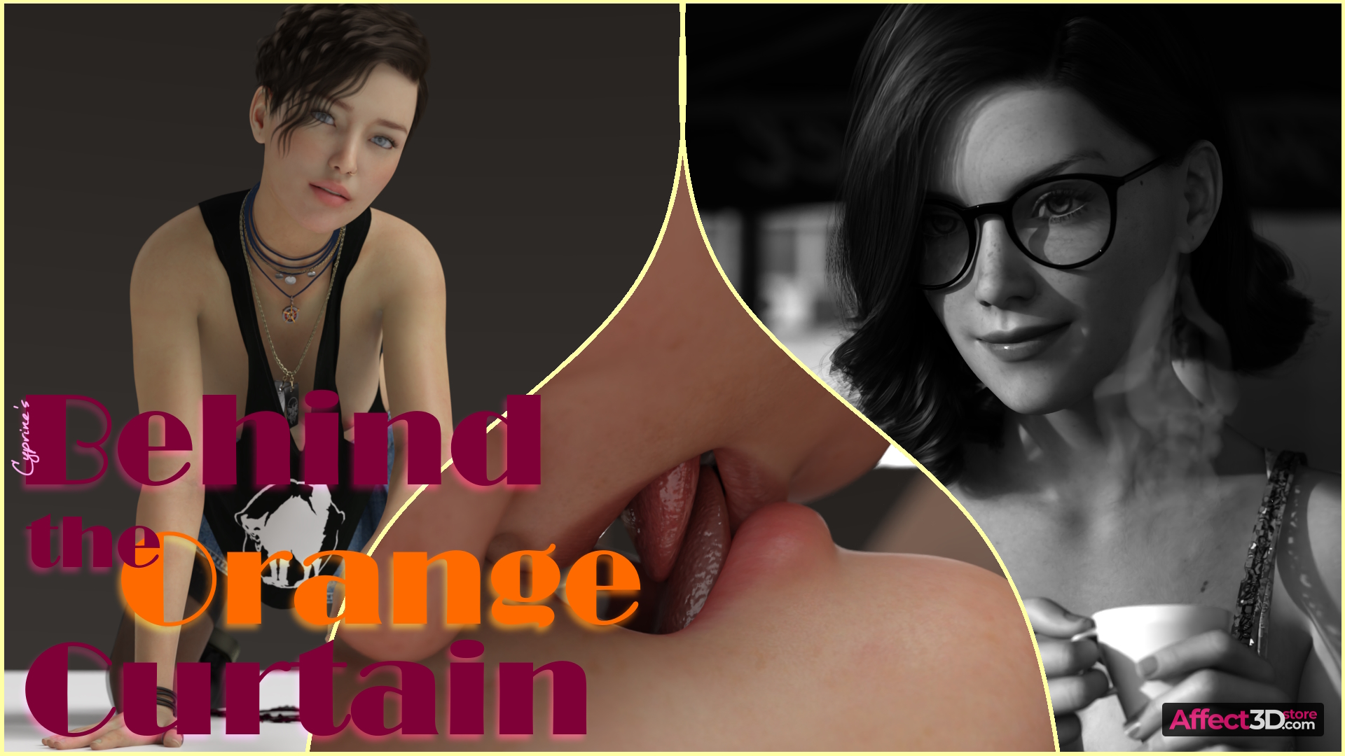 3d Glasses Lesbians - Hot Lesbian Porn Comic by Cyprine - Behind the Orange Curtain - Affect3D.com